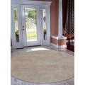 Micasa 8 x 8 ft. Hand Tufted Shag Polyester Round Solid Area RugWhite MI2130753